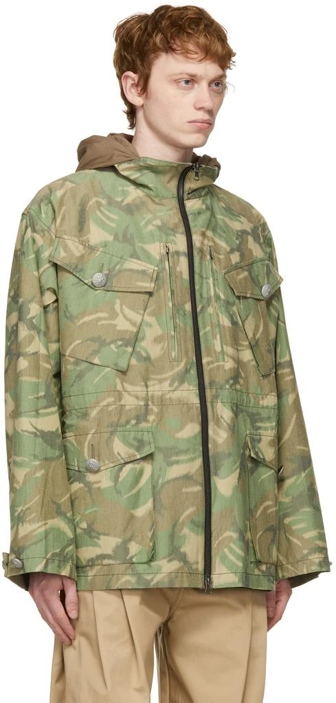 商品SANKUANZ|Reversible Khaki & Brown Camo Hooded Jacket,价格¥1541,第2张图片详细描述