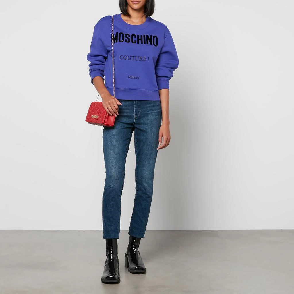 商品Moschino|Moschino Women's Couture Logo Sweatshirt - Fantasy print Blue,价格¥1319,第3张图片详细描述