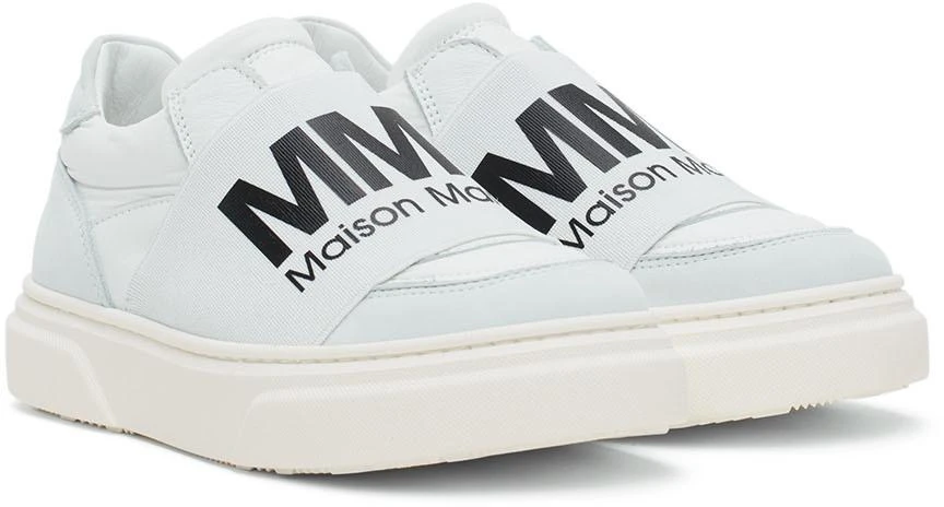 商品MAISON MARGIELA|Kids White & Grey Elastic Logo Sneakers,价格¥2021,第4张图片详细描述