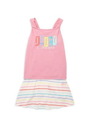 商品Juicy Couture|Baby Girl’s 2-Piece Rainbow Logo Top & Skort Set,价格¥75,第1张图片