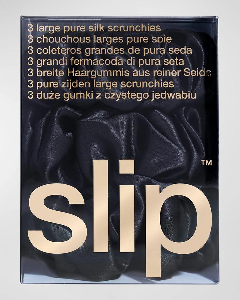 商品Slip|Pure Silk Large Scrunchies, 3 Pack,价格¥317,第2张图片详细描述