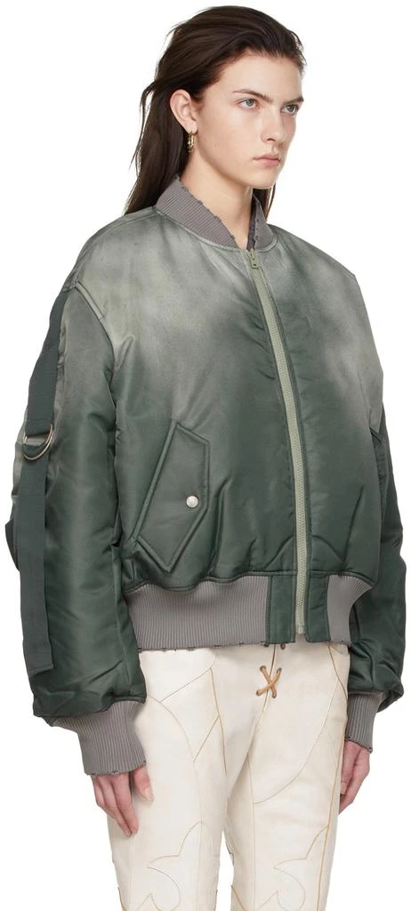 商品Acne Studios|Green Polyester Bomber Jacket,价格¥5973,第2张图片详细描述