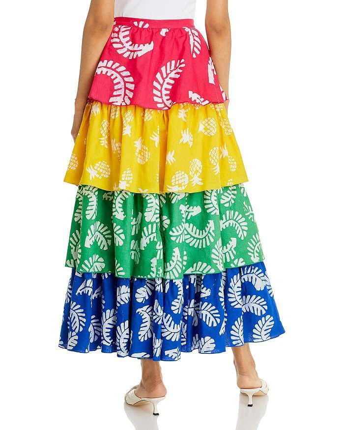 商品AQUA|Rainbow Leaf Print Maxi Skirt - 100% Exclusive,价格¥221,第5张图片详细描述