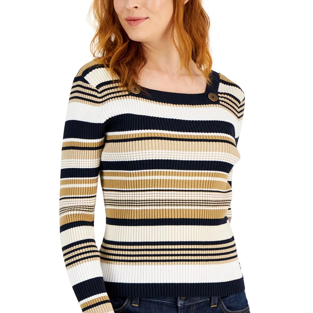 商品Tommy Hilfiger|Women's Cotton Ribbed Sweater,价格¥200,第3张图片详细描述