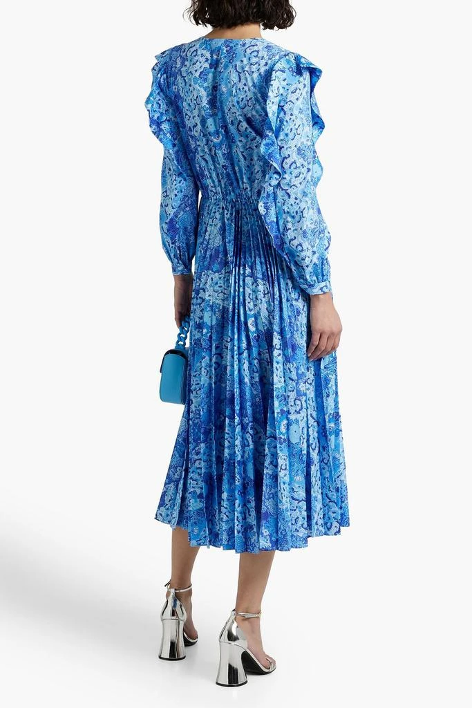 商品Derek Lam|Pleated ruffled floral-print crepe midi dress,价格¥2170,第3张图片详细描述