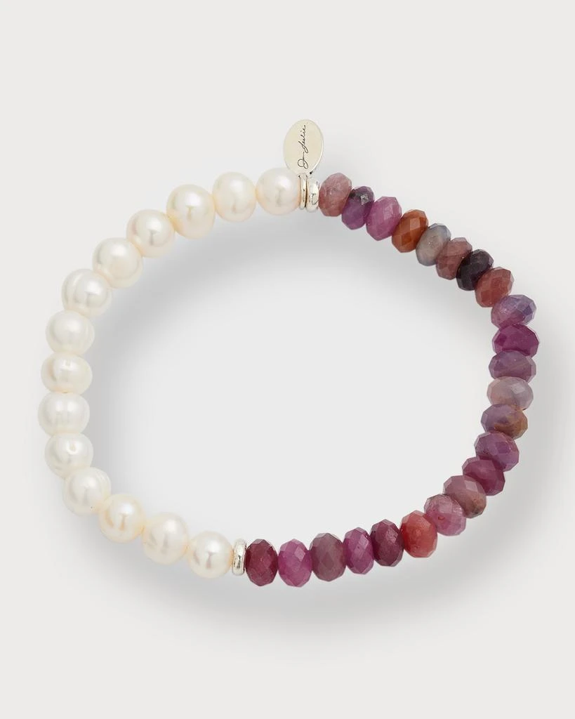 商品Jan Leslie|Men's Freshwater Pearl and Gemstone Split Beaded Bracelet,价格¥5408,第1张图片