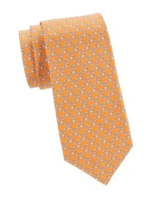 商品Salvatore Ferragamo|Hockey Print Silk Tie,价格¥901,第1张图片