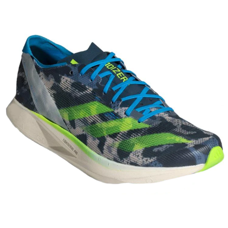 商品[国内直发] Adidas|adidas Adizero Takumi Sen 10 舒适百搭 网布减震耐磨 低帮 碳板跑步鞋 男款 白蓝黄,价格¥897,第4张图片详细描述