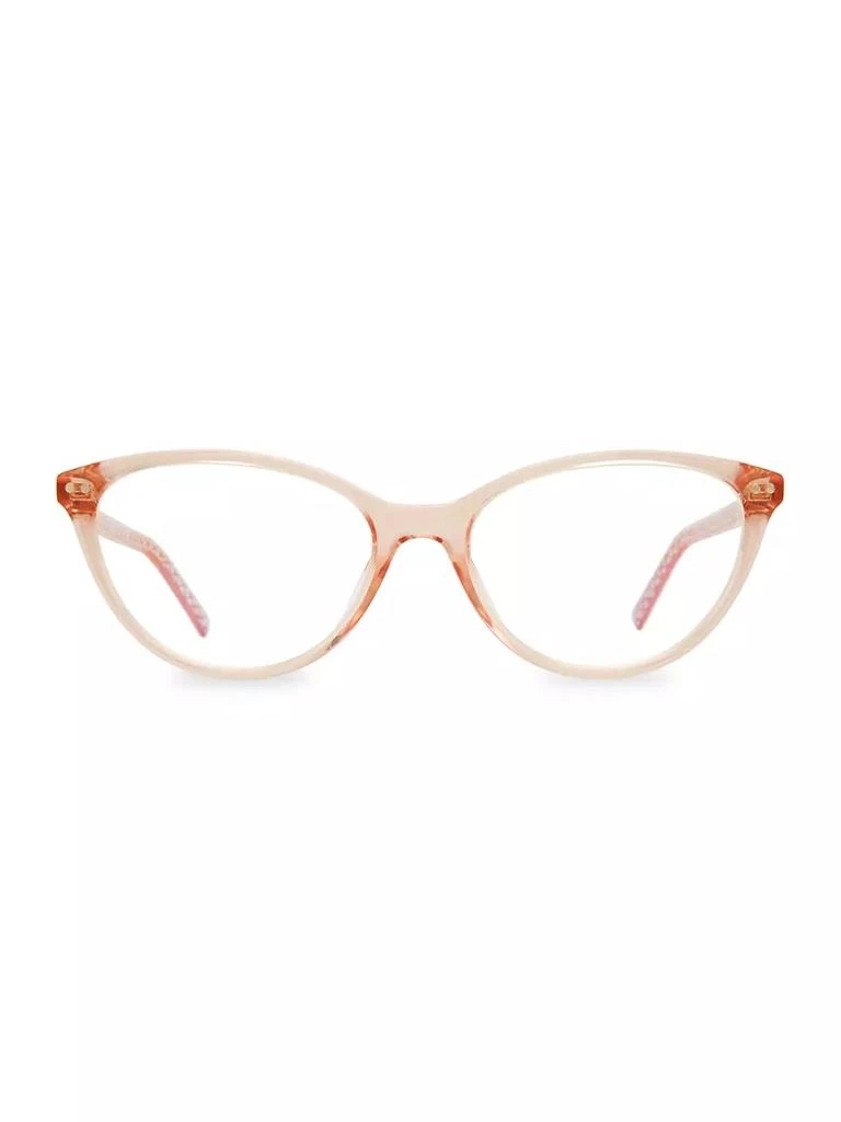 商品Kate Spade|Roanne 54MM Cat Eye Blue Block Eyeglasses,价格¥502,第1张图片