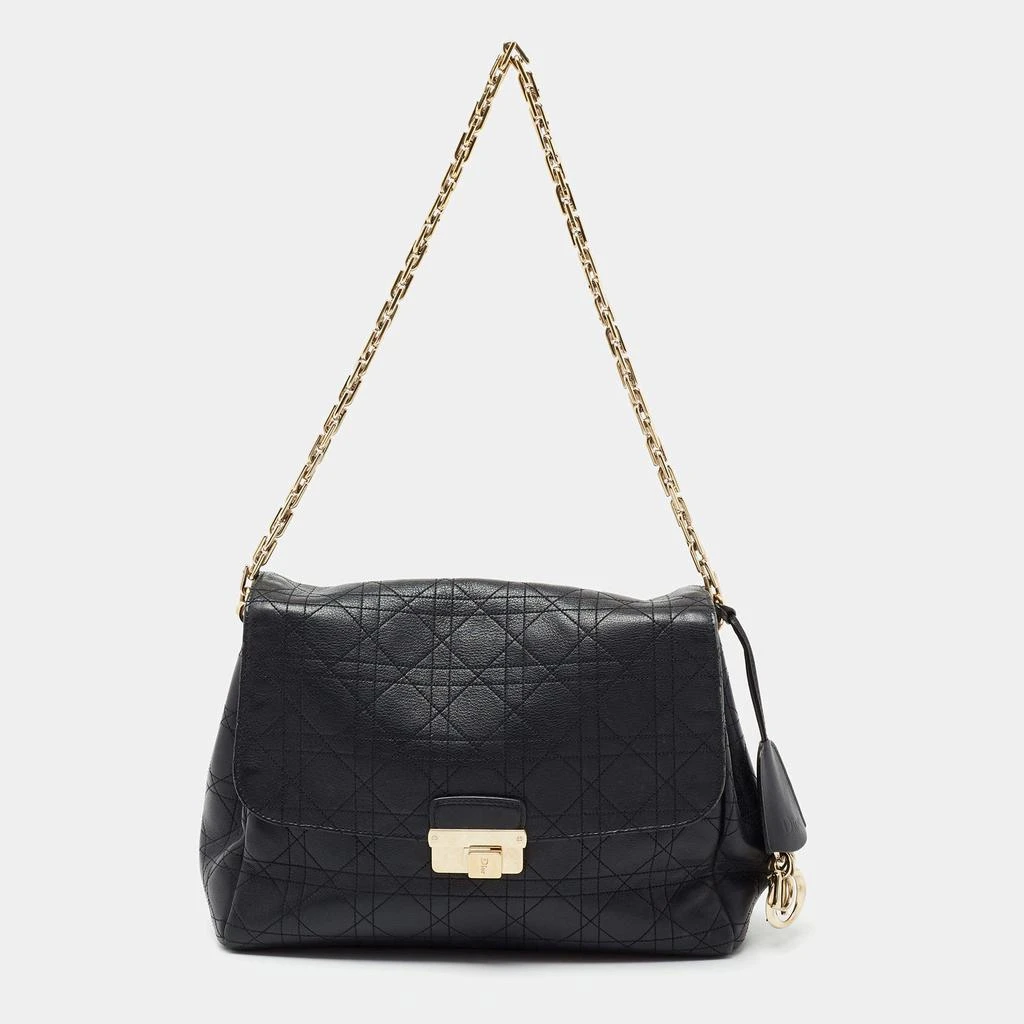 商品[二手商品] Dior|Dior Black Cannage Leather Large Diorling Shoulder Bag,价格¥5677,第1张图片