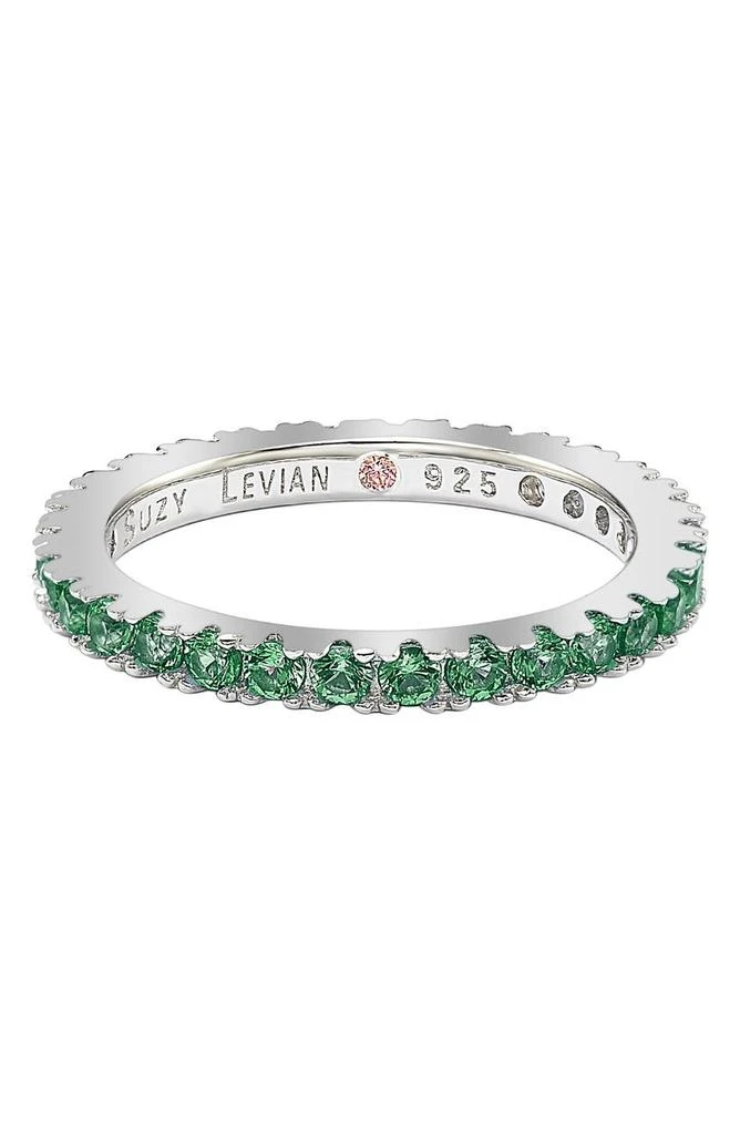 商品Suzy Levian|Sterling Silver Green CZ Eternity Band Ring,价格¥671,第2张图片详细描述