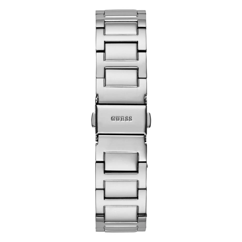 商品GUESS|Women's Glitz Silver-tone Stainless Steel Bracelet Watch 35mm,价格¥583,第3张图片详细描述