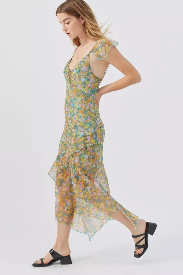 商品Urban Outfitters|UO Shreen Asymmetrical Floral Midi Dress,价格¥390,第1张图片