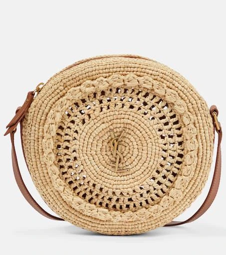 商品Yves Saint Laurent|Small raffia crossbody bag,价格¥14080,第1张图片