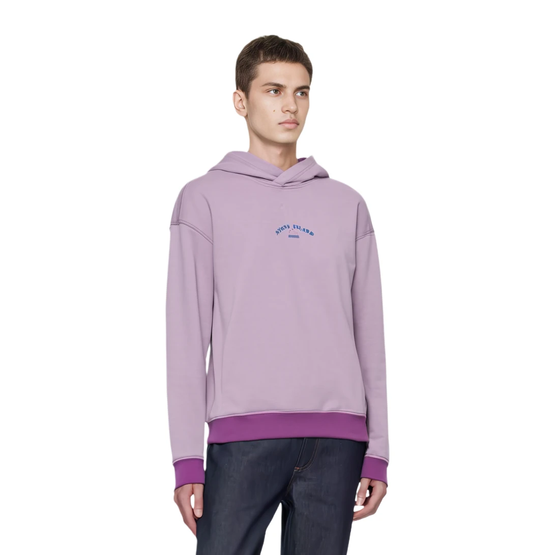 商品[国内直发] Stone Island|石头岛 SS23 MARINA系列 字母印花休闲宽松卫衣 男款 品红,价格¥1913,第4张图片详细描述