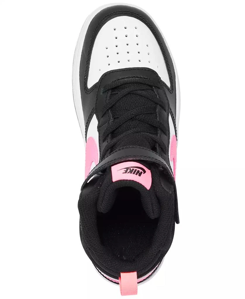 商品NIKE|Little Girls Court Borough Mid 2 Adjustable Strap Closure Casual Sneakers from Finish Line,价格¥422,第5张图片详细描述