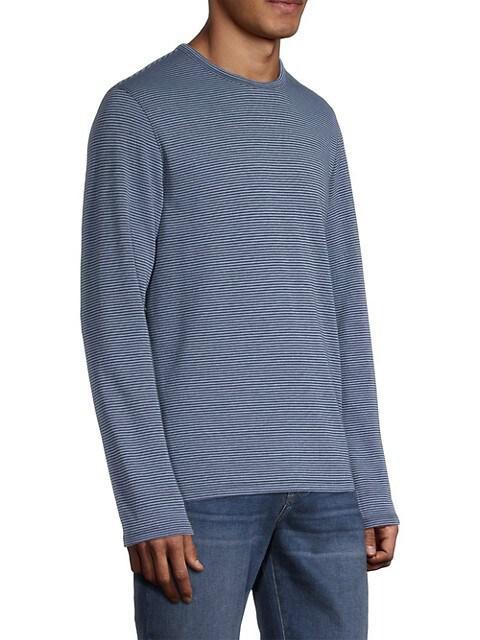 商品Vince|Stripe Long-Sleeve Crewneck T-Shirt,价格¥1128,第6张图片详细描述