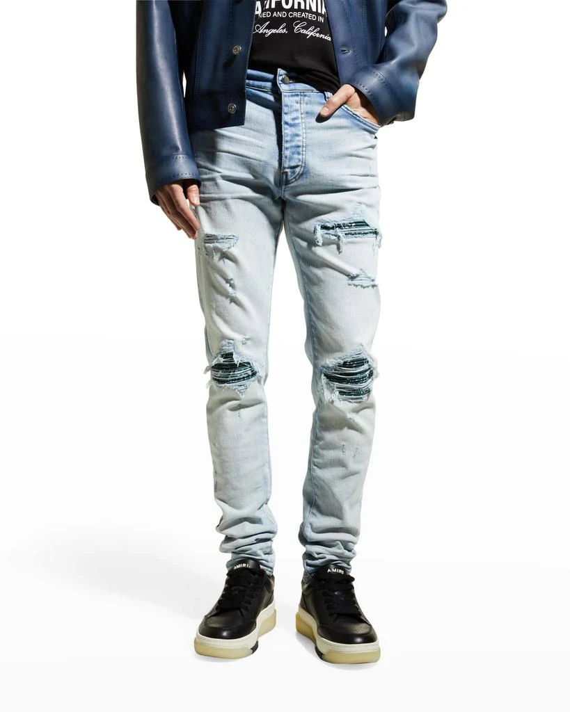 商品AMIRI|Men's MX1 Bandana Rip/Repair Skinny Jeans,价格¥4124,第1张图片