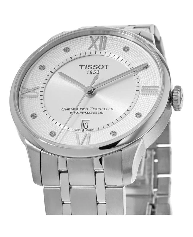 商品Tissot|Tissot Chemin Des Tourelles Powermatic 80 Silver Diamond Dial Steel Men's Watch T099.407.11.033.00,价格¥3139,第3张图片详细描述