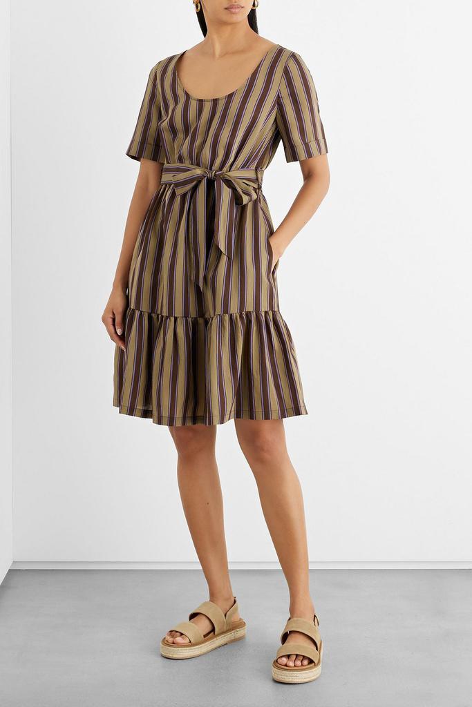 Erin gathered striped Lycocell-blend dress商品第2张图片规格展示