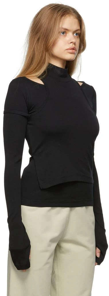 商品Helmut Lang|Black Ribbed Long Sleeve Turtleneck,价格¥907,第2张图片详细描述