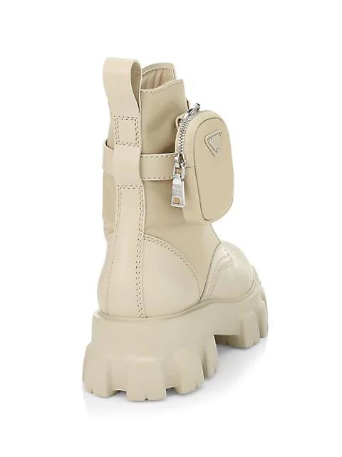 商品Prada|Monolith Lug-Sole Leather Combat Boots,价格¥12362,第5张图片详细描述