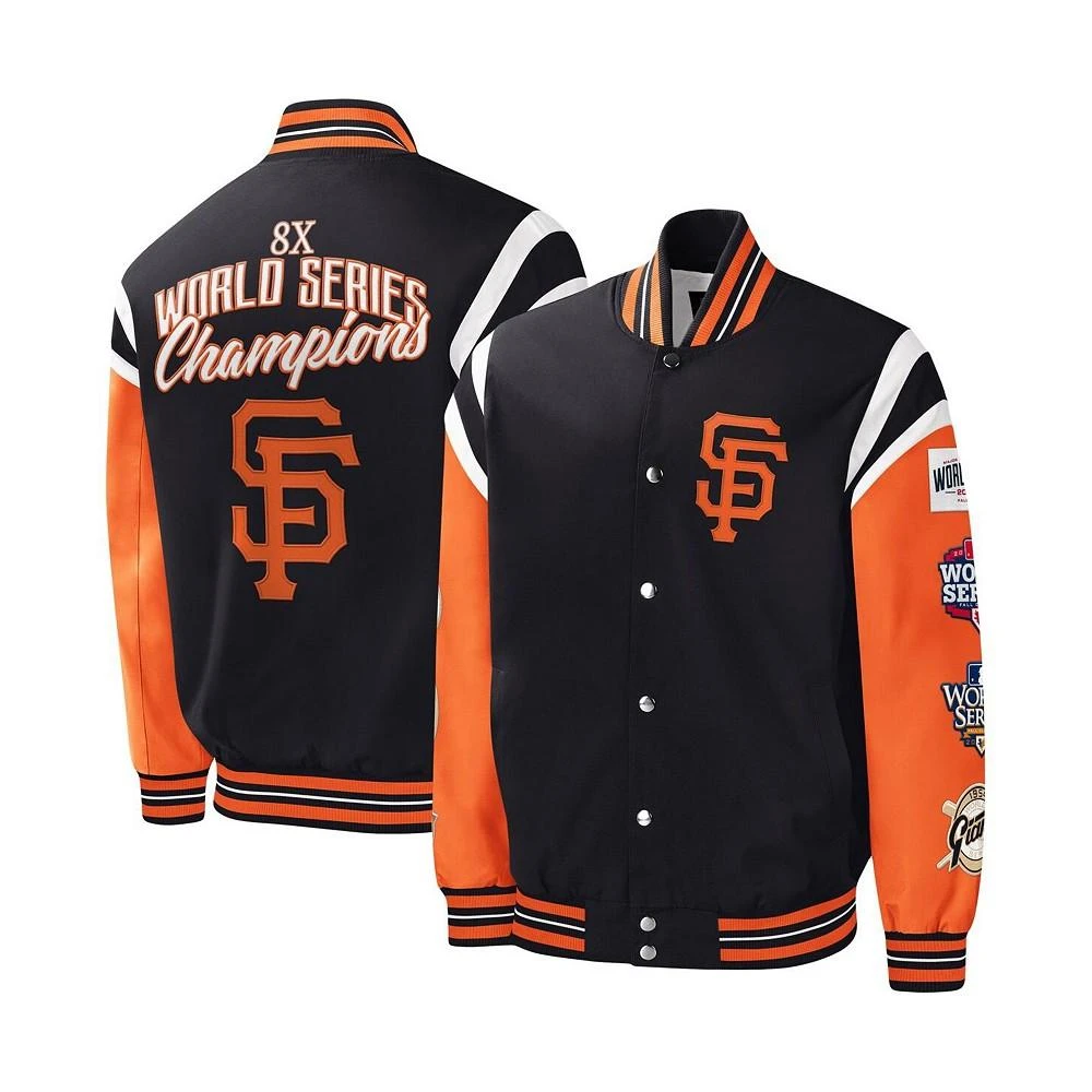 商品G-III Sports by Carl Banks|Men's Black San Francisco Giants Title Holder Full-Snap Varsity Jacket,价格¥1493,第2张图片详细描述