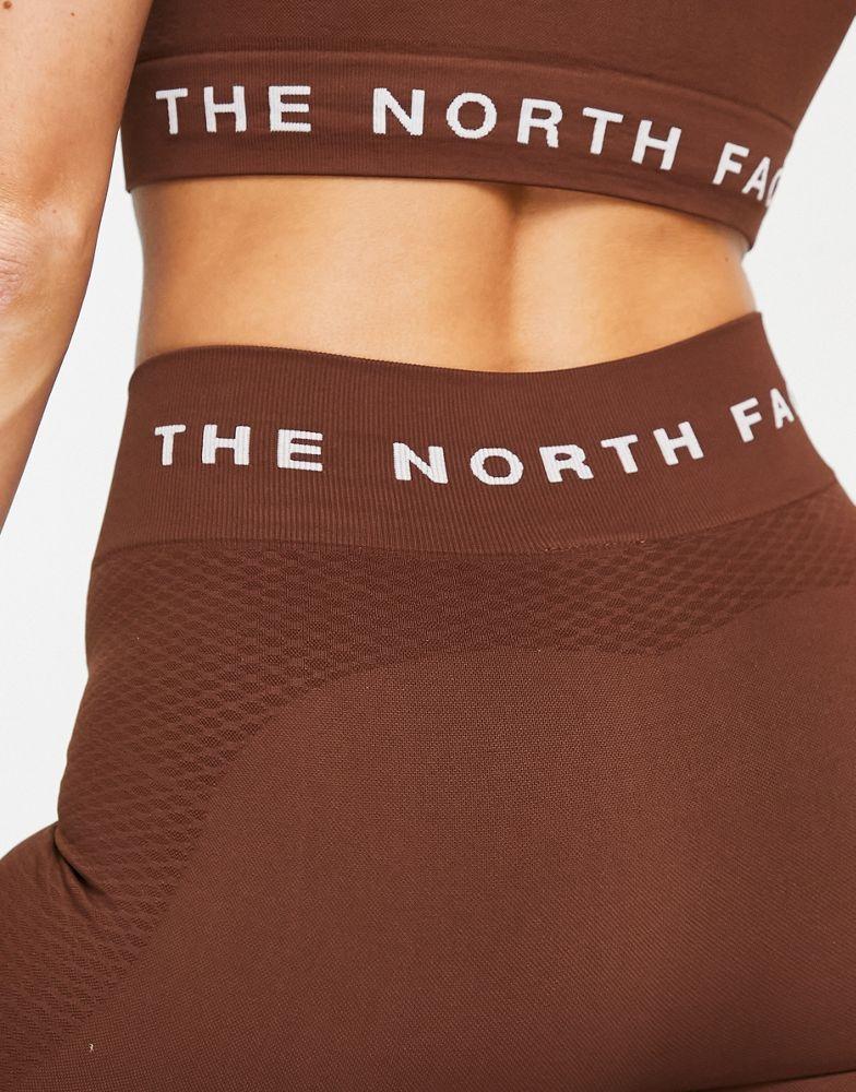 The North Face Training seamless high waist leggings in brown Exclusive at ASOS商品第2张图片规格展示