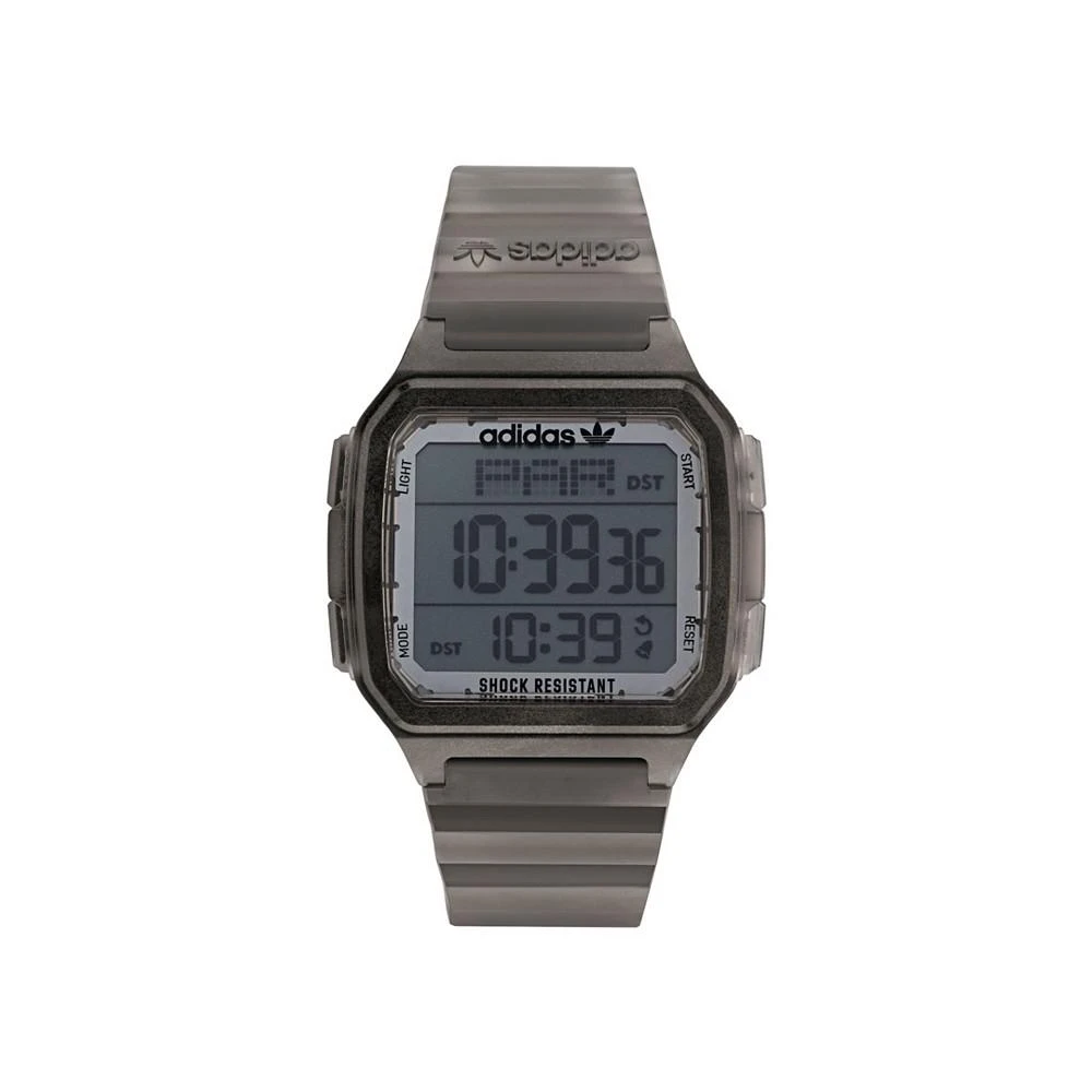 商品Adidas|Unisex Gmt Digital One Gmt Gray Resin Strap Watch 47mm,价格¥761,第1张图片