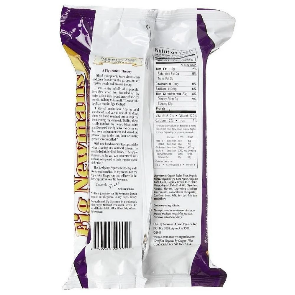 商品Newman's Own Organics|Fig Newman's Wheat Free - Dairy Free - Case of 6 - 10 oz.,价格¥465,第3张图片详细描述
