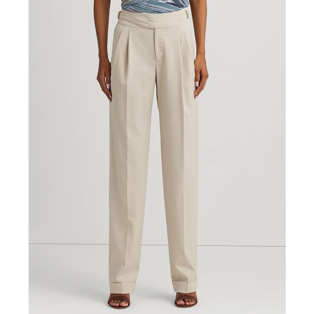 商品Ralph Lauren|Women's Pleated Straight-Leg Pants,价格¥1654,第1张图片