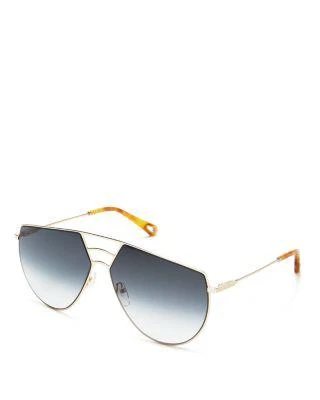 商品Chloé|Women's Ricky Triple Bridge Gradient Aviator Sunglasses, 62mm,价格¥3139,第3张图片详细描述