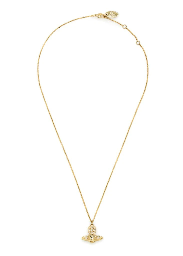 商品Vivienne Westwood|Porfiro Bas Relief gold-tone orb necklace,价格¥1107,第1张图片