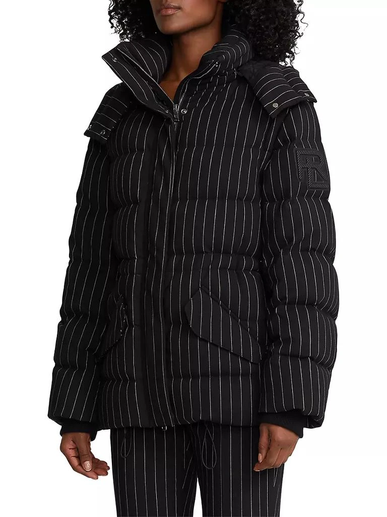 商品Ralph Lauren|Laurene Pinstripe Convertible Puffer Jacket,价格¥21978,第4张图片详细描述