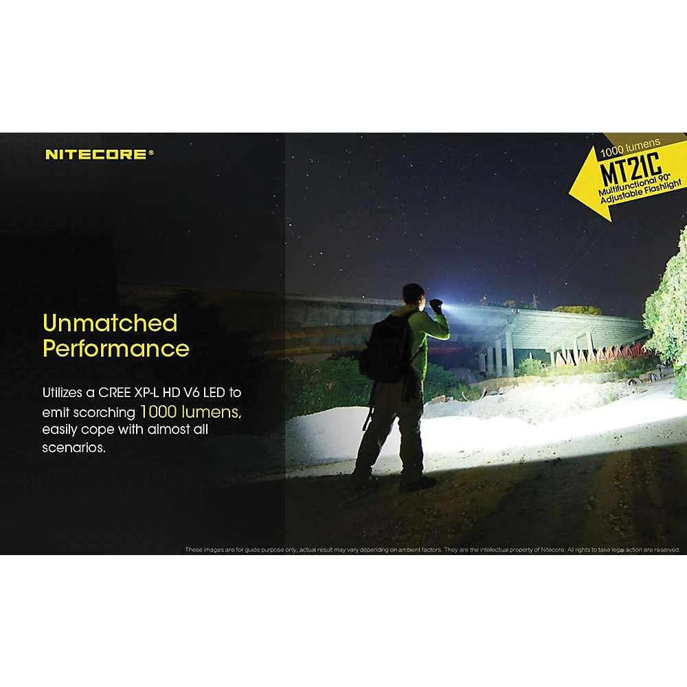 商品NITECORE|NITECORE MT21C 1000 Lumen Multifunctional 90 Degree Adjustable Flashlight,价格¥495,第5张图片详细描述