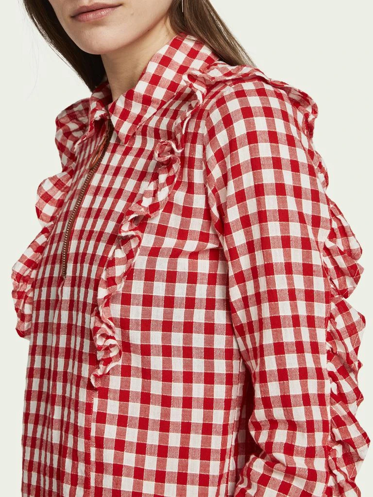 商品Scotch & Soda|Scotch & Soda Ruffled Gingham Top,价格¥1062,第4张图片详细描述