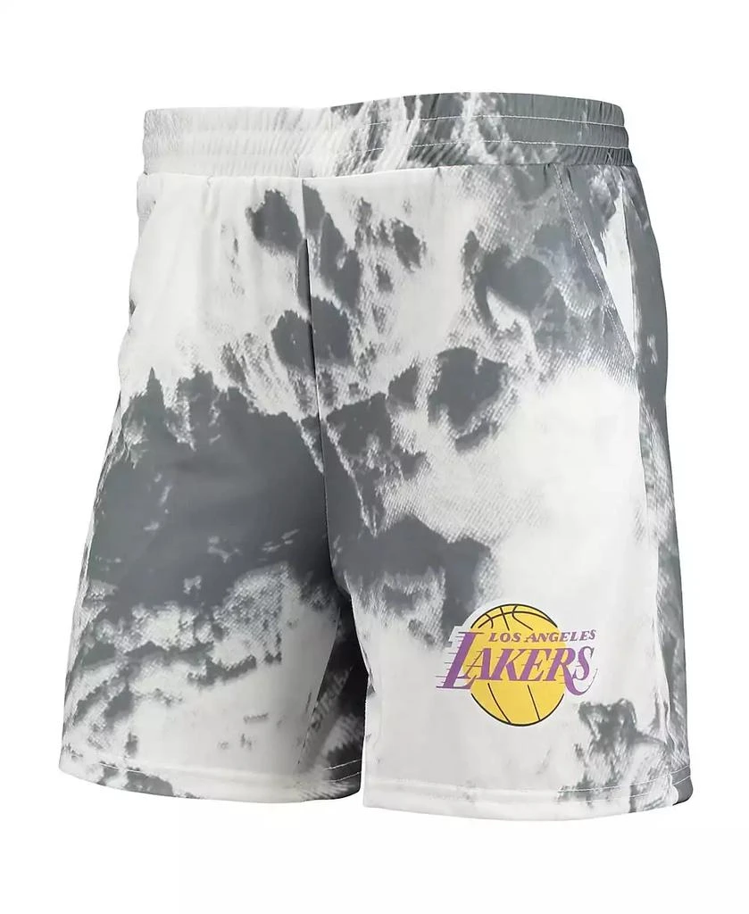 商品NBA Exclusive Collection|Women's White, Black Los Angeles Lakers Tie-Dye Crop Top and Shorts Set,价格¥336,第5张图片详细描述