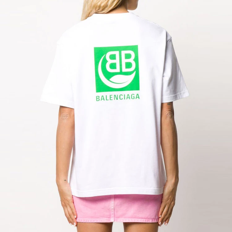 商品[国内直发] Balenciaga|环保标宽松版短袖T恤 女款 白色,价格¥4225,第5张图片详细描述