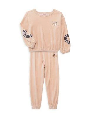 商品Juicy Couture|​Little Girl’s 2-Piece Velour Heart Sweatshirt & Joggers Set,价格¥250,第1张图片