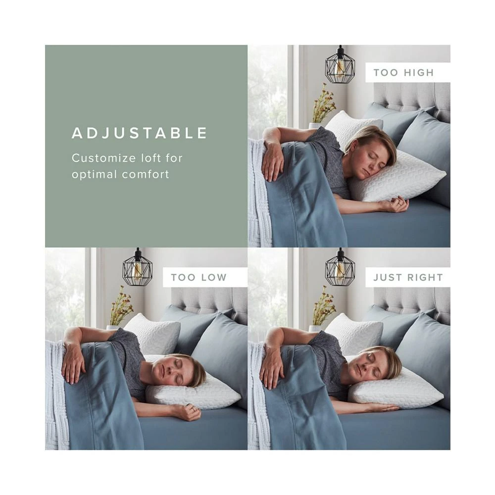 商品Lucid|2-pack Customizable Fiber and Shredded Foam Pillow with Zippered Inner Cover,价格¥918,第2张图片详细描述