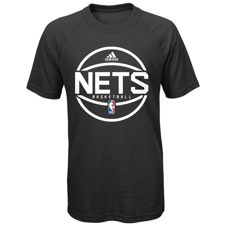 商品Adidas|Brooklyn Nets Practice Wear Ultimate T-Shirt, Big Boys (8-20),价格¥96,第1张图片