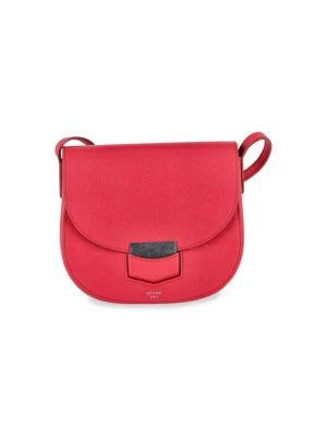 商品[二手商品] Celine|Celine Small Trotteur Shoulder Bag In Red Leather,价格¥8349,第1张图片
