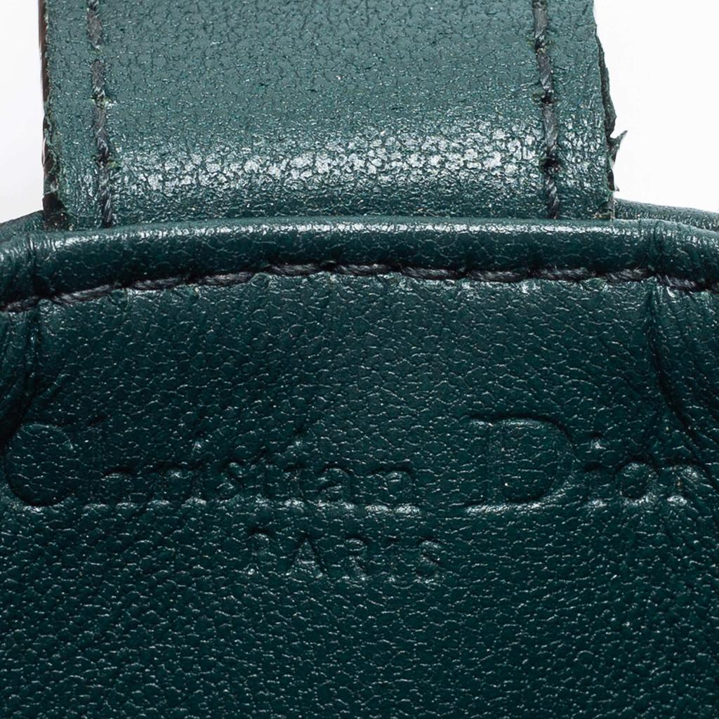 Dior Green Cannage Leather Lady Dior 5 Gusset Card Holder商品第10张图片规格展示