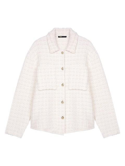 Malerio Two-Tone Tweed Jacket商品第1张图片规格展示