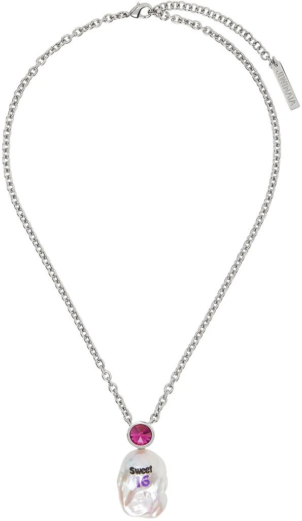 商品JIWINAIA|SSENSE 独家发售银色 Sweet 16 儿童项链,价格¥1252,第1张图片