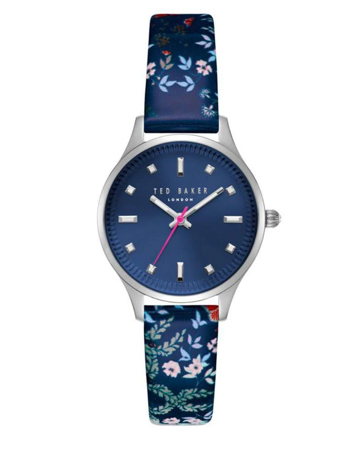 商品Ted Baker London|Zoe Stainless Steel and Leather Strap Watch,价格¥544,第1张图片