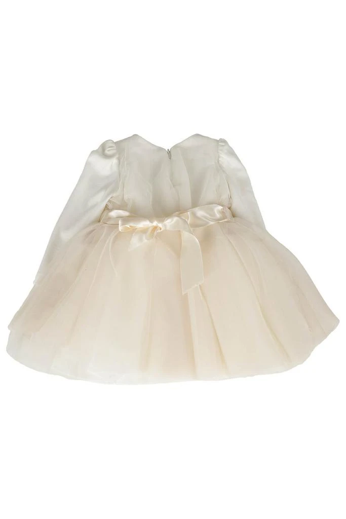 商品MONNALISA|Monnalisa Floral Detailed Tulle Overlay Flared Dress,价格¥1735,第2张图片详细描述