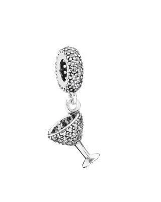 商品PANDORA|Moments Collection Sterling Silver & Cubic Zirconia Night Out Dangle Charm ,价格¥409,第1张图片详细描述