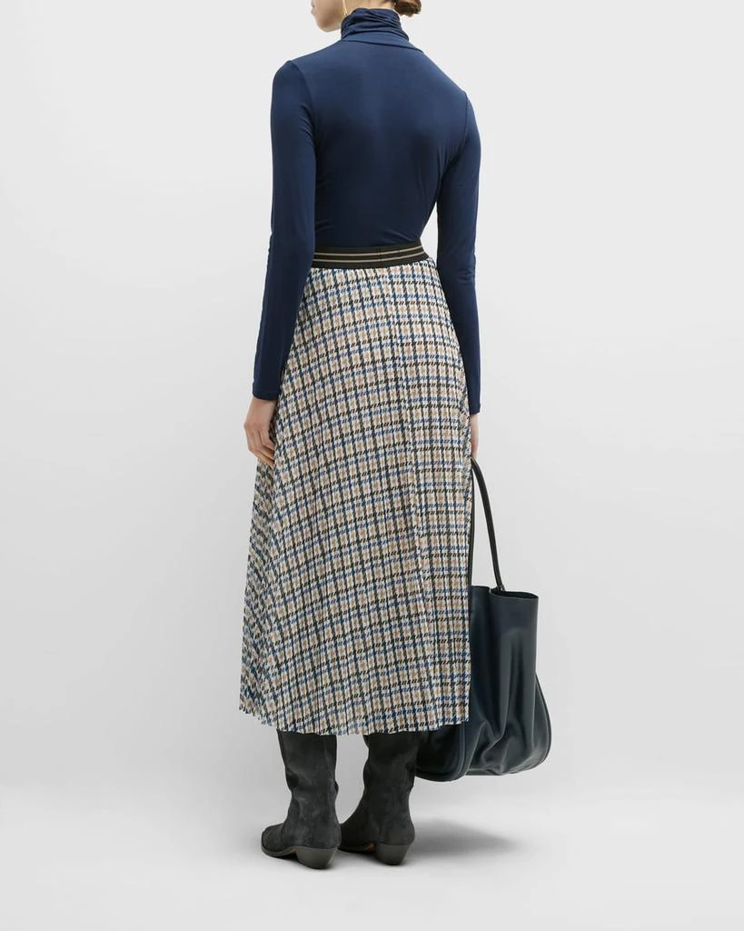 商品Marella|Fresco Pleated Houndstooth Tulle Midi Skirt,价格¥929,第4张图片详细描述