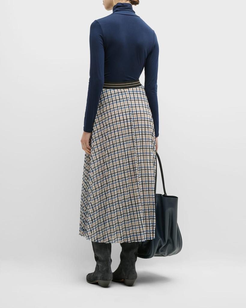 商品Marella|Fresco Pleated Houndstooth Tulle Midi Skirt,价格¥2093,第6张图片详细描述